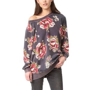 Free People Go On Get Floral Sweatshirt